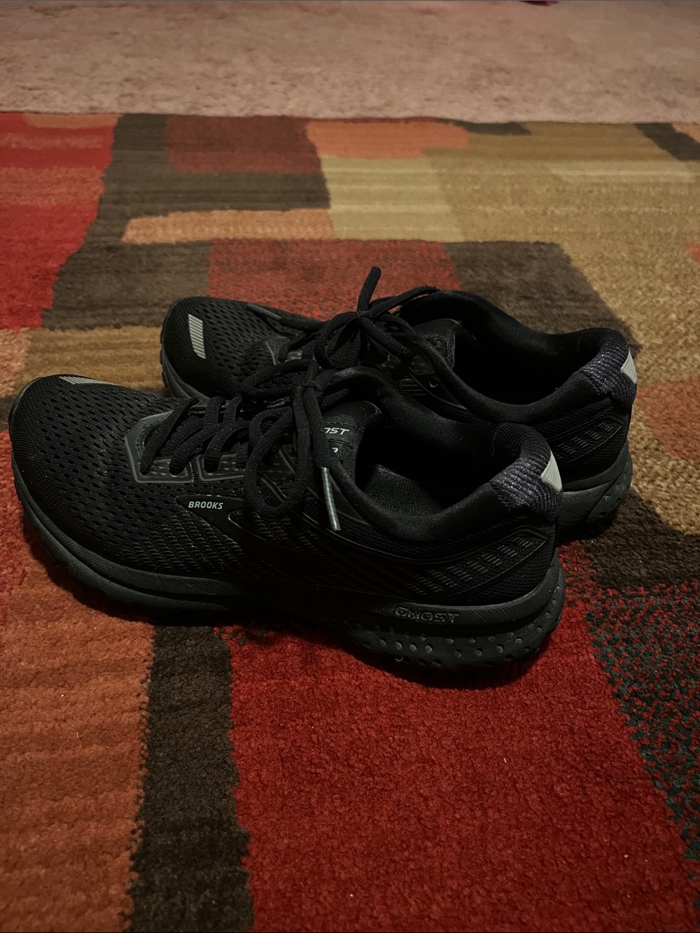 Brooks Ghost Black Running Sneakers - Breathable Performance Trainer - Picture 2 of 6